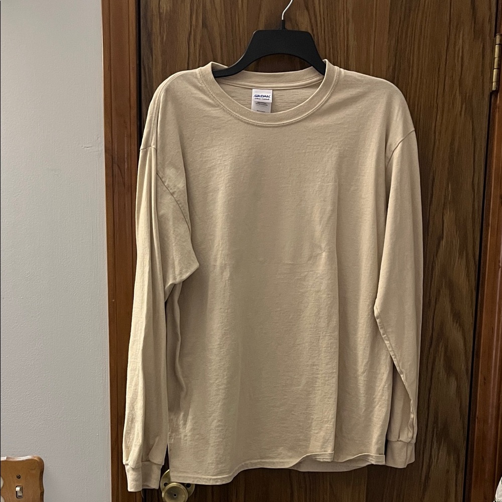 Gildan Sand Long Sleeve Shirt